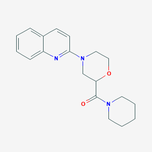 molecular formula C19H23N3O2 B2504178 Piperidin-1-yl-(4-quinolin-2-ylmorpholin-2-yl)methanone CAS No. 2415490-57-0