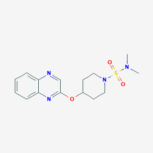 molecular formula C15H20N4O3S B2504189 N,N-dimethyl-4-(quinoxalin-2-yloxy)piperidine-1-sulfonamide CAS No. 1705511-48-3