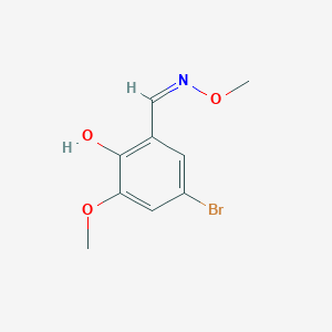 molecular formula C9H10BrNO3 B2504193 4-溴-2-甲氧基-6-[(1Z)-(甲氧基亚氨基)甲基]苯酚 CAS No. 338416-57-2