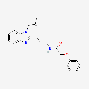 molecular formula C22H25N3O2 B2504196 N-[3-[1-(2-methylprop-2-enyl)benzimidazol-2-yl]propyl]-2-phenoxyacetamide CAS No. 862807-01-0