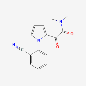 molecular formula C15H13N3O2 B2504200 2-[1-(2-cyanophenyl)-1H-pyrrol-2-yl]-N,N-dimethyl-2-oxoacetamide CAS No. 866010-83-5