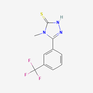 molecular formula C10H8F3N3S B2504208 4-methyl-5-[3-(trifluoromethyl)phenyl]-2,4-dihydro-3H-1,2,4-triazole-3-thione CAS No. 866153-83-5