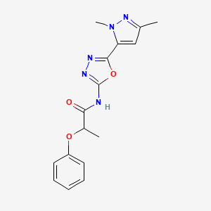 N-(5-(1,3-dimethyl-1H-pyrazol-5-yl)-1,3,4-oxadiazol-2-yl)-2-phenoxypropanamide