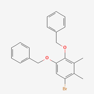molecular formula C22H21BrO2 B2504217 1-Bromo-2,3-dimethyl-4,5-bis(phenylmethoxy)benzene CAS No. 2108834-55-3