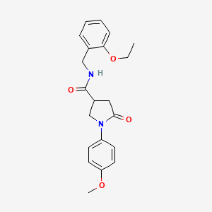 molecular formula C21H24N2O4 B2504221 N-(2-ethoxybenzyl)-1-(4-methoxyphenyl)-5-oxopyrrolidine-3-carboxamide CAS No. 1252922-71-6