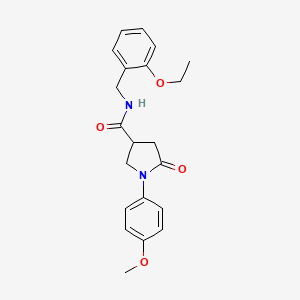 molecular formula C21H24N2O4 B2504221 N-(2-乙氧基苄基)-1-(4-甲氧基苯基)-5-氧代吡咯烷-3-羧酰胺 CAS No. 1252922-71-6