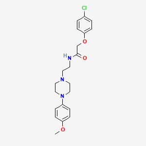 molecular formula C21H26ClN3O3 B2504228 2-(4-chlorophenoxy)-N-(2-(4-(4-methoxyphenyl)piperazin-1-yl)ethyl)acetamide CAS No. 1049343-39-6