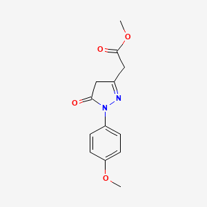 molecular formula C13H14N2O4 B2504229 methyl [1-(4-methoxyphenyl)-5-oxo-4,5-dihydro-1H-pyrazol-3-yl]acetate CAS No. 524051-59-0