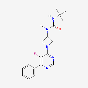 molecular formula C19H24FN5O B2504240 3-Tert-butyl-1-[1-(5-fluoro-6-phenylpyrimidin-4-yl)azetidin-3-yl]-1-methylurea CAS No. 2380176-60-1