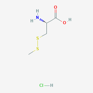 molecular formula C4H10ClNO2S2 B2504251 (2R)-2-Amino-3-(methyldisulfanyl)propanoic acid;hydrochloride CAS No. 57488-34-3