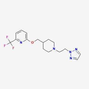 2-({1-[2-(2H-1,2,3-triazol-2-yl)ethyl]piperidin-4-yl}methoxy)-6-(trifluoromethyl)pyridine