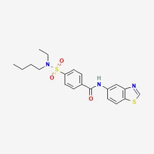 molecular formula C20H23N3O3S2 B2504294 N-(benzo[d]thiazol-5-yl)-4-(N-butyl-N-ethylsulfamoyl)benzamide CAS No. 922969-39-9