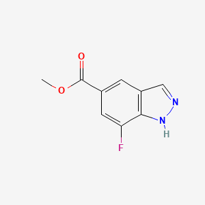 molecular formula C9H7FN2O2 B2504306 7-氟-1H-吲唑-5-甲酸甲酯 CAS No. 1427431-00-2