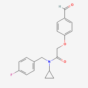 molecular formula C19H18FNO3 B2504316 N-环丙基-N-[(4-氟苯基)甲基]-2-(4-甲酰苯氧基)乙酰胺 CAS No. 1384803-79-5