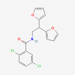 molecular formula C17H13Cl2NO3 B2504317 2,5-dichloro-N-(2,2-di(furan-2-yl)ethyl)benzamide CAS No. 2319840-35-0