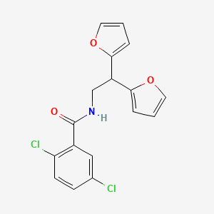 molecular formula C17H13Cl2NO3 B2504317 N-[2,2-双(呋喃-2-基)乙基]-2,5-二氯苯甲酰胺 CAS No. 2319840-35-0