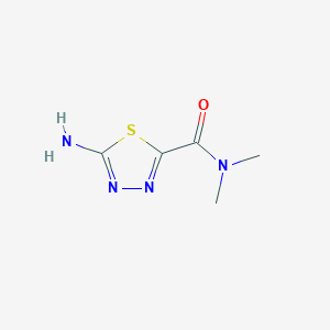 molecular formula C5H8N4OS B2504319 5-氨基-N,N-二甲基-1,3,4-噻二唑-2-甲酰胺 CAS No. 1299431-26-7