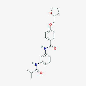 N-[3-(isobutyrylamino)phenyl]-4-(tetrahydro-2-furanylmethoxy)benzamide