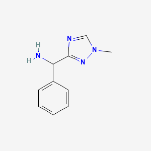 molecular formula C10H13ClN4 B2504331 1-(1-methyl-1H-1,2,4-triazol-3-yl)-1-phenylmethanamine CAS No. 1674389-89-9