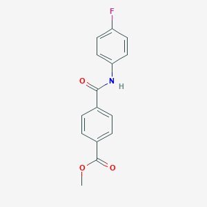 molecular formula C15H12FNO3 B250434 Methyl 4-[(4-fluorophenyl)carbamoyl]benzoate 