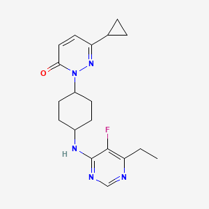 molecular formula C19H24FN5O B2504347 6-Cyclopropyl-2-[4-[(6-ethyl-5-fluoropyrimidin-4-yl)amino]cyclohexyl]pyridazin-3-one CAS No. 2380041-16-5
