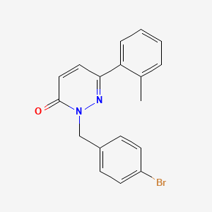 molecular formula C18H15BrN2O B2504352 2-(4-溴苄基)-6-(邻甲苯基)嘧啶嗪-3(2H)-酮 CAS No. 941992-08-1