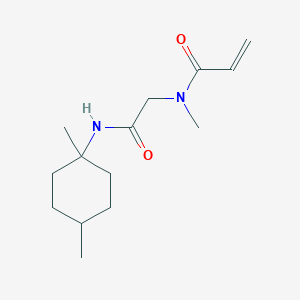 molecular formula C14H24N2O2 B2504355 N-[2-[(1,4-Dimethylcyclohexyl)amino]-2-oxoethyl]-N-methylprop-2-enamide CAS No. 2197448-84-1