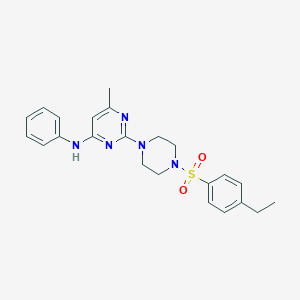 B2504356 2-(4-((4-ethylphenyl)sulfonyl)piperazin-1-yl)-6-methyl-N-phenylpyrimidin-4-amine CAS No. 946314-42-7