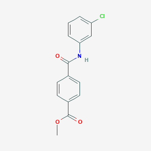 molecular formula C15H12ClNO3 B250437 Methyl 4-[(3-chlorophenyl)carbamoyl]benzoate 