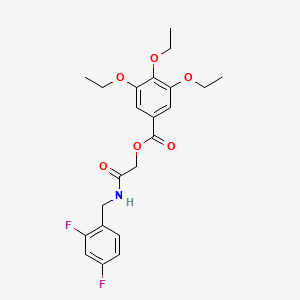 {[(2,4-Difluorophenyl)methyl]carbamoyl}methyl 3,4,5-triethoxybenzoate