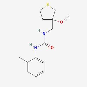 molecular formula C14H20N2O2S B2504376 1-((3-甲氧基四氢噻吩-3-基)甲基)-3-(邻甲苯基)脲 CAS No. 1448075-02-2