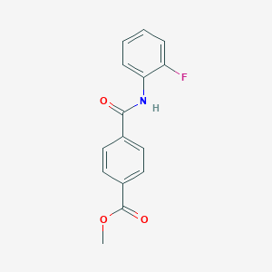 molecular formula C15H12FNO3 B250438 Methyl 4-[(2-fluorophenyl)carbamoyl]benzoate 