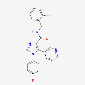 molecular formula C21H15F2N5O B2504381 N-(2-fluorobenzyl)-1-(4-fluorophenyl)-5-(pyridin-3-yl)-1H-1,2,3-triazole-4-carboxamide CAS No. 1251698-08-4