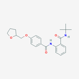molecular formula C23H28N2O4 B250440 N-(tert-butyl)-2-{[4-(tetrahydro-2-furanylmethoxy)benzoyl]amino}benzamide 
