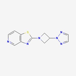 molecular formula C11H10N6S B2504403 2-[3-(Triazol-2-yl)azetidin-1-yl]-[1,3]thiazolo[4,5-c]pyridine CAS No. 2415555-50-7