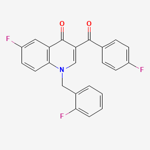 molecular formula C23H14F3NO2 B2504408 6-Fluoro-3-(4-fluorobenzoyl)-1-[(2-fluorophenyl)methyl]-1,4-dihydroquinolin-4-one CAS No. 902623-79-4