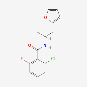 molecular formula C14H13ClFNO2 B2504413 2-chloro-6-fluoro-N-(1-(furan-2-yl)propan-2-yl)benzamide CAS No. 1219842-20-2