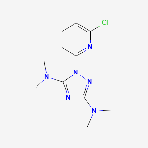 molecular formula C11H15ClN6 B2504418 1-(6-chloro-2-pyridinyl)-N~3~,N~3~,N~5~,N~5~-tetramethyl-1H-1,2,4-triazole-3,5-diamine CAS No. 303996-59-0