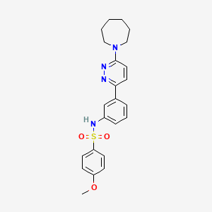N-[3-(6-azepan-1-ylpyridazin-3-yl)phenyl]-4-methoxybenzenesulfonamide