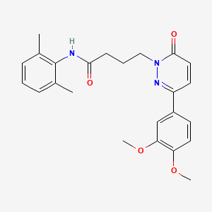 molecular formula C24H27N3O4 B2504421 4-(3-(3,4-dimethoxyphenyl)-6-oxopyridazin-1(6H)-yl)-N-(2,6-dimethylphenyl)butanamide CAS No. 952991-03-6