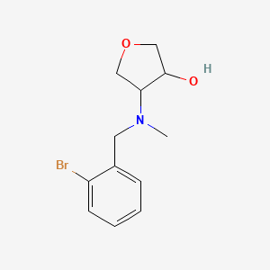 molecular formula C12H16BrNO2 B2504431 4-{[(2-溴苯基)甲基](甲基)氨基}氧杂环-3-醇 CAS No. 1859534-41-0