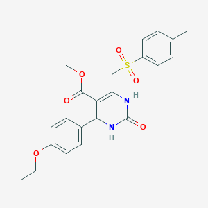 molecular formula C22H24N2O6S B2504435 Methyl 4-(4-ethoxyphenyl)-2-oxo-6-(tosylmethyl)-1,2,3,4-tetrahydropyrimidine-5-carboxylate CAS No. 899724-20-0