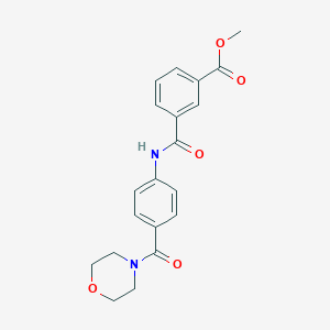 molecular formula C20H20N2O5 B250444 Methyl 3-{[4-(4-morpholinylcarbonyl)anilino]carbonyl}benzoate 