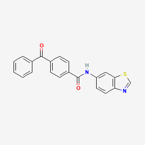 molecular formula C21H14N2O2S B2504444 N-(benzo[d]thiazol-6-yl)-4-benzoylbenzamide CAS No. 899960-81-7