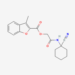 molecular formula C19H20N2O4 B2504448 [(1-Cyanocyclohexyl)carbamoyl]methyl 3-methyl-1-benzofuran-2-carboxylate CAS No. 880433-33-0