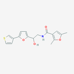 molecular formula C17H17NO4S B2504455 N-(2-hydroxy-2-(5-(thiophen-3-yl)furan-2-yl)ethyl)-2,5-dimethylfuran-3-carboxamide CAS No. 2034251-51-7