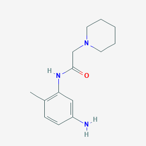 molecular formula C14H21N3O B2504459 N-(5-Amino-2-methyl-phenyl)-2-piperidin-1-yl-acetamide CAS No. 459803-08-8