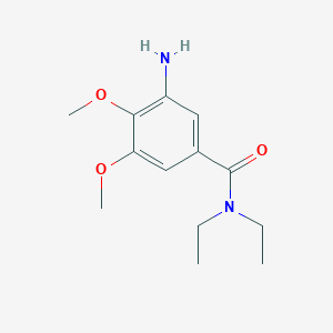 molecular formula C13H20N2O3 B2504465 3-amino-N,N-diethyl-4,5-dimethoxybenzamide CAS No. 929960-92-9