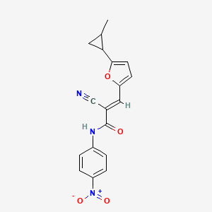 (2E)-2-cyano-3-[5-(2-methylcyclopropyl)furan-2-yl]-N-(4-nitrophenyl)prop-2-enamide