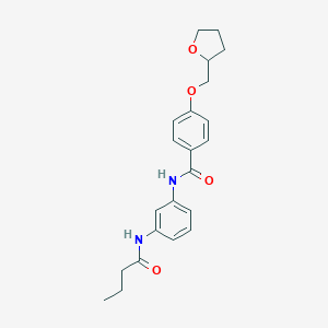 molecular formula C22H26N2O4 B250447 N-[3-(butyrylamino)phenyl]-4-(tetrahydro-2-furanylmethoxy)benzamide 